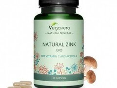 Vegavero Natural Zinc & Vitamin C, 60 Capsule